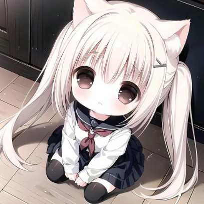 小猫女女生可爱头像  第2张