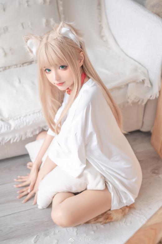 蠢沫沫黄豆粉猫娘cosplay图集  第1张