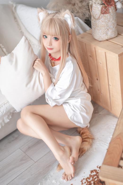 蠢沫沫黄豆粉猫娘cosplay图集  第2张