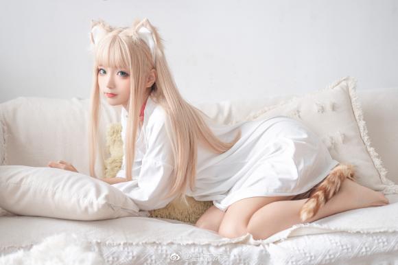 蠢沫沫黄豆粉猫娘cosplay图集  第8张