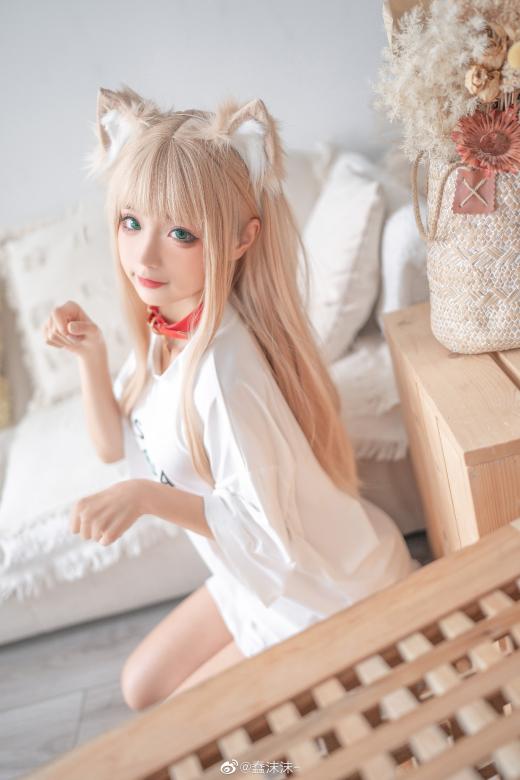 蠢沫沫黄豆粉猫娘cosplay图集  第6张